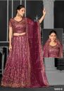 Women's Embroidered Semi-Stitched Lehenga Choli with Dupatta | Maroon