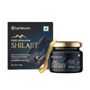 La Nature's Pure Himalayan Shilajit/Shilajeet Resin 20 gms |Rich in Fulvic
Acid |Containing Lab Certificate| 100% Ayurvedic may helps Strength &
Stamina for Men and Women - 20 gm Bottle