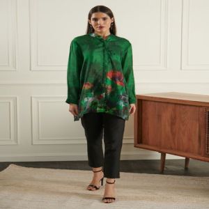 GREEN BODHI CONCEAL BUTTON SHIRT