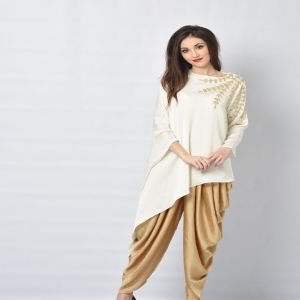 White Sh Beaded Cape
