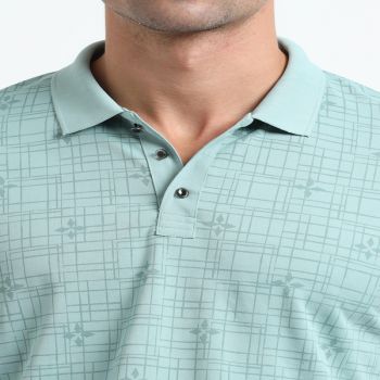 Stylesmyth 100% Polyester Dri-Fit Polo T-Shirt Jade | All-Over Print