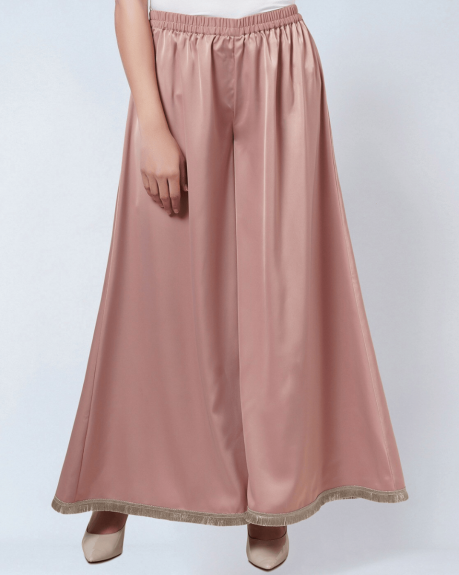 First Resort Ramola Bachchan, High-Rise Palazzos With Lace Hemline