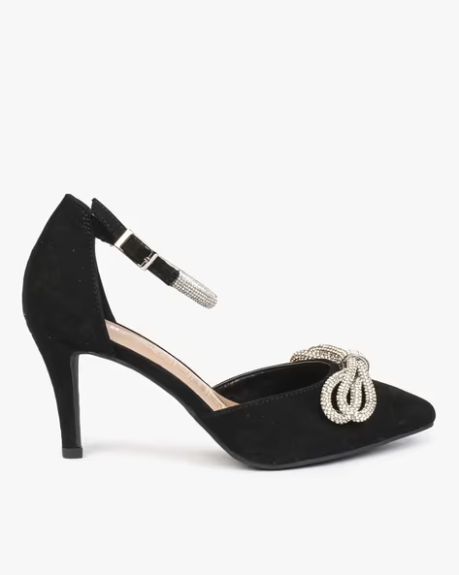 FIONI BY PAYLESS, Embellished Ankle-Strap Stilettos