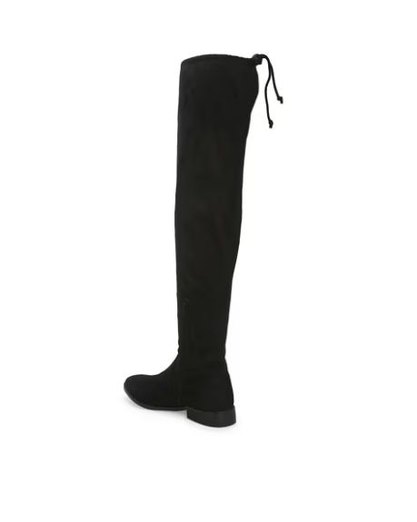 TRUFFLE COLLECTION,Suede Knee-Length Boots with Toggle Fastening