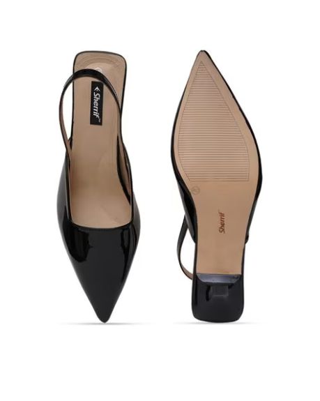SHERRIF, Women Slingback Kitten-Heeled Shoes