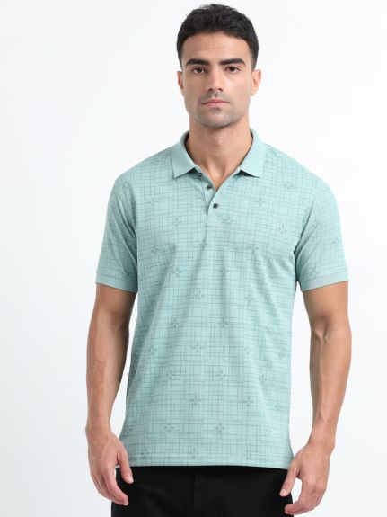 Stylesmyth 100% Polyester Dri-Fit Polo T-Shirt Jade | All-Over Print