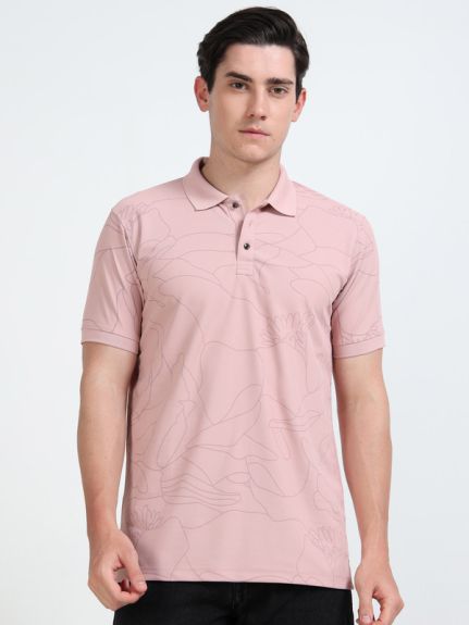 Stylesmyth 100% Polyester Dri-Fit Polo T-Shirt Wine | All-Over Print