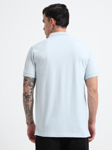 BASIC POLO TSHIRT PALE SLATE