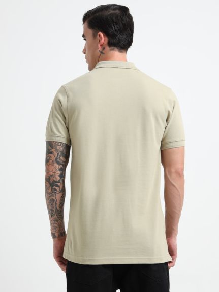 BASIC POLO TSHIRT PALE TAUPE