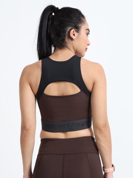 Cinnamon Charm Sports Bra back mesh