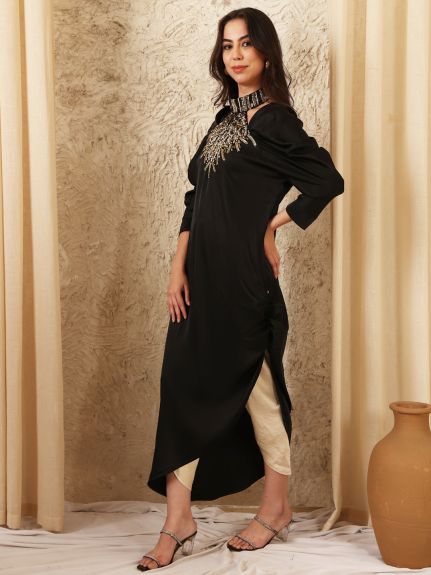 BLACK LOUDLESS DRESS