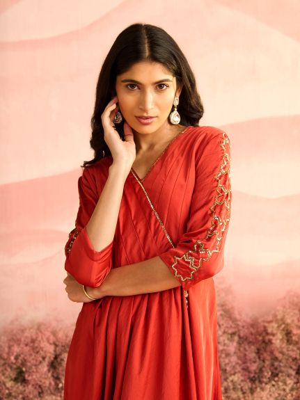 RUST ORANGE MAYA DRESS