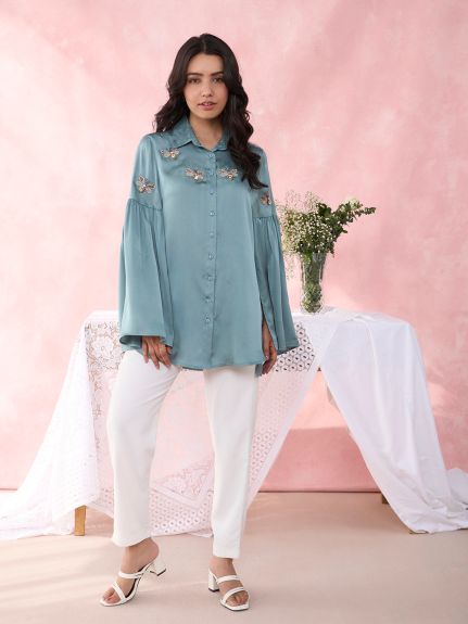 AQUA GREEN DAMSEL FLY SHIRT