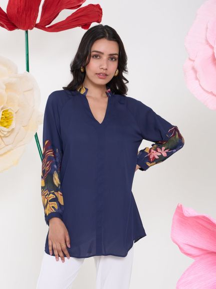 NAVY LUTHRA GLIBE SHIRT