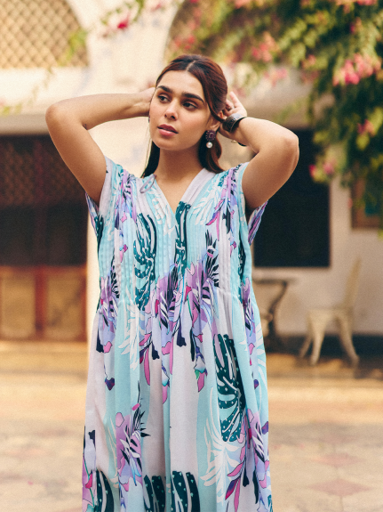 BLUE OHIO MONPA DRESS