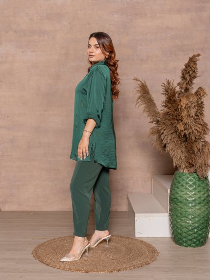 EMERALD GREEN ALL DAY SHIRT
