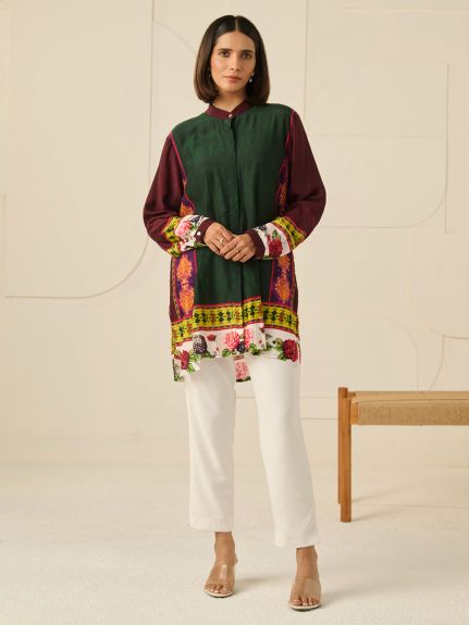 GREEN DEVA CONCEALED BUTTON SHIRT