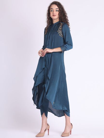 PERSSIAN BLUE TRAPEZIO TUNIC
