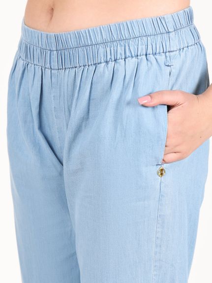 NARROW LEG DENIM TROUSER