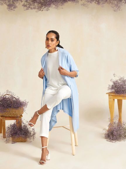 POWDER BLUE OVERALL SHRUG