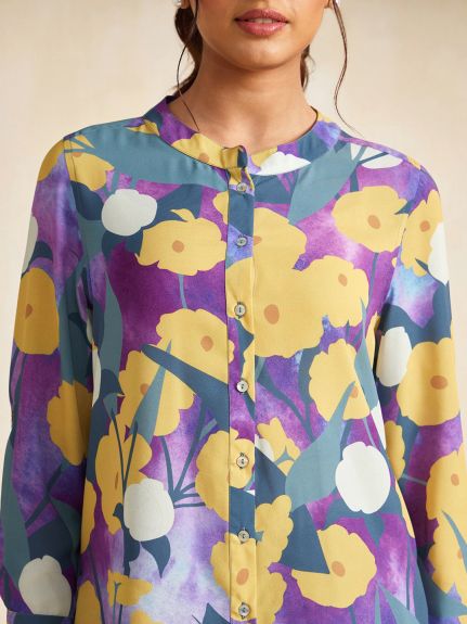 PURPLE QUIRK BUTTON DOWN SHIRT