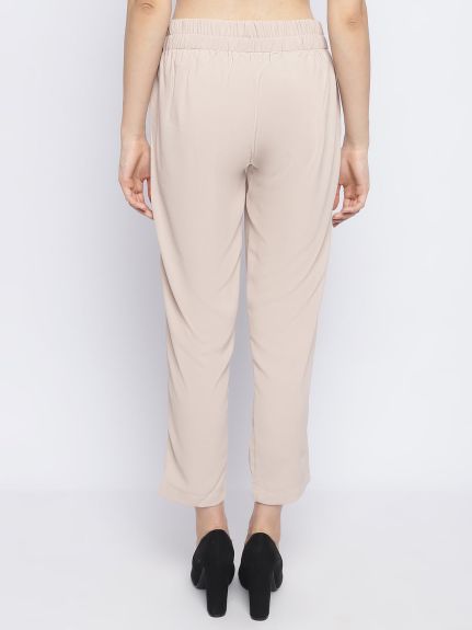 BEIGE NARROW LEG TROUSER