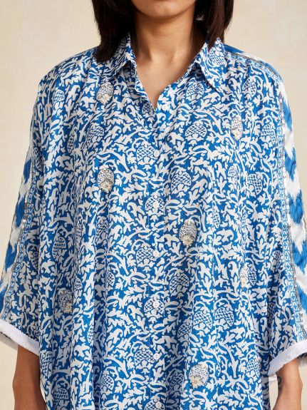 BLUE UZBEK HANNAH TOP