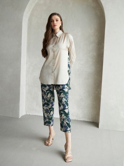 BEIGE PARROT OXFORD SHIRT