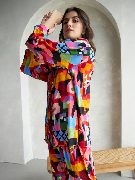 RED MAGMA MANI CO-ORD SET