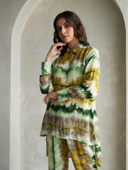 GREEN YELLOW AVALON ARYA CO-ORD SET