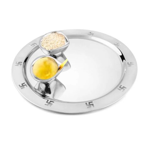 Fns Premium Stainless Steel Pooja thali Set