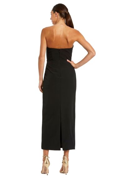 Mac Duggal Black & Ivory Crepe Fabric Strapless Dress