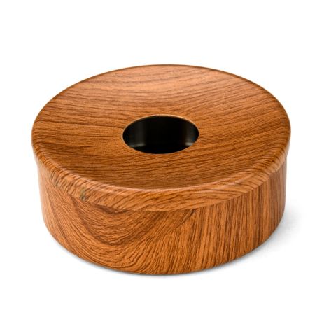 FnS Matto Wooden finish Steel Ashtray with Lid