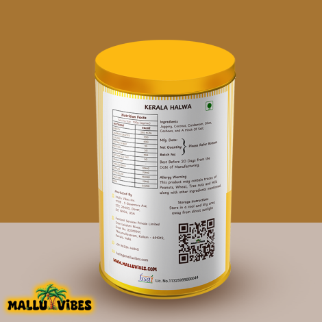 Mallu Vibes Kerala Milk Halwa | Authentic & Traditional South Indian Dessert (700g)