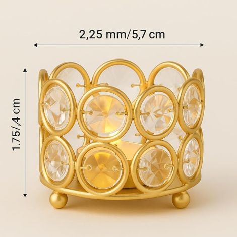 CentraLit Tealight Candle Holder Votives Bowl for Home Decoration, Diya Diwali Decoration Lights Centerpieces for Wedding Home Party Table Decoration (Gold (Pack of 10))