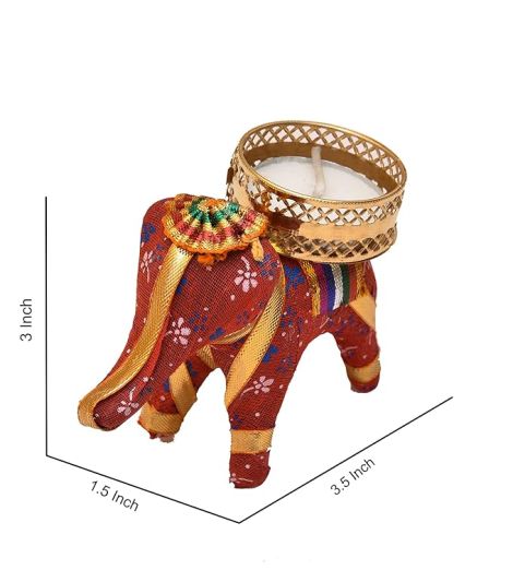 Tealight Candles Holder for Birthday, Diwali, Festival Decoration Christmas Corporate Gifts Elephant Tealight Candle Holder Home Decoration Items for Diwali (12)
