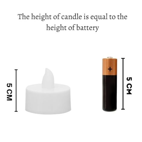 SATYAM KRAFT 10 Pcs LED Tea Light Candles, Unscented | Flameless & Smokeless | Decorative Acrylic Design | Home Décor, Decoration (Yellow)