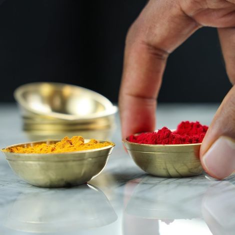 Uphaar Shala Kitchen Expert Small Pital Bowl | Small Bowl/Katori 20ml |Diya for Pooja | Oil Lamp for Mandir | Ideal for Puja/Prasad/Diya | Home Decor | Brass Diya for Diwali | Multipurpose (Set 2)