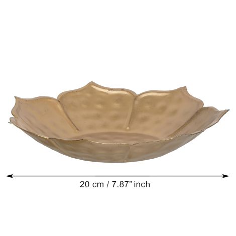 Home4Decor New Decorative Iron Floral Urli Bowl for Floating Flowers and Tea-Light Candles Home, Office and Table Deccor (Size 8 inch)