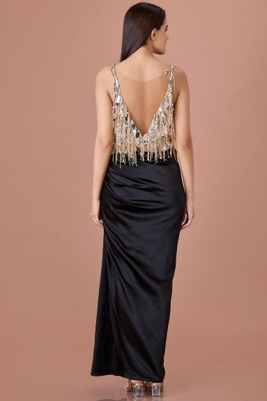 Dilnaz Karbhary Nude Net Hand Embroidered Top