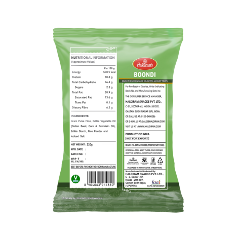 Boondi Plain 200 gm (Haldiram)