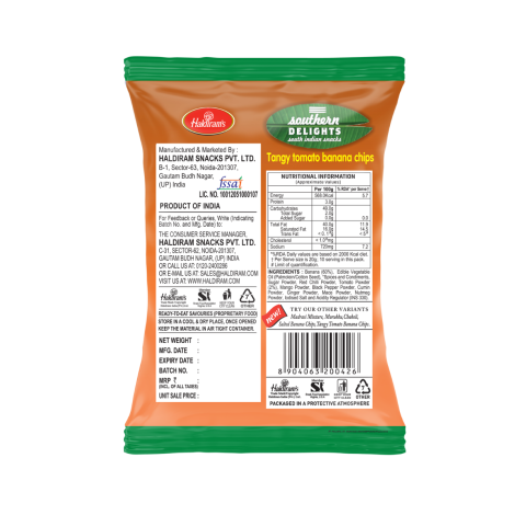 Tangy Tomato Banana Chips 200gm (Haldiram)