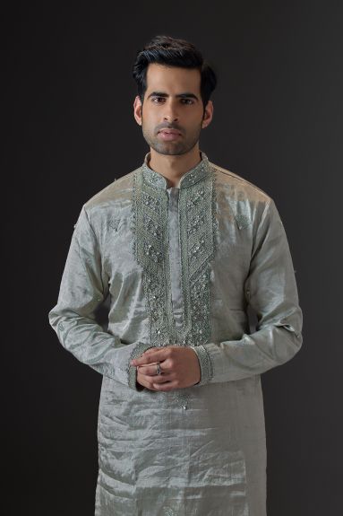 Pistachio Perfection Embroidered Kurta Set