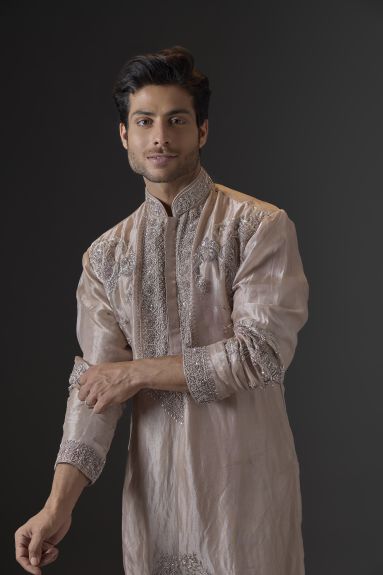 Gold Splendor Embroidered Kurta Set