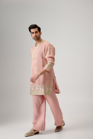 Rose Quartz Embroidered Kurta Set