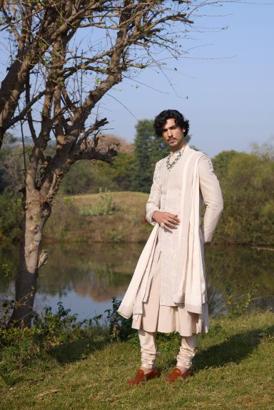 Ivory Regent Embroidered Ensemble