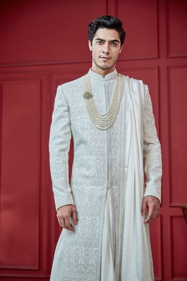 Moonlit Ivory Sherwani Set