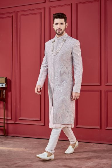 Mauve Elegance Sherwani Set