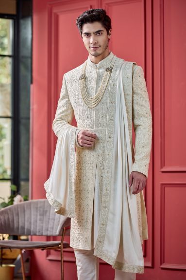 Golden Aura Sherwani Set