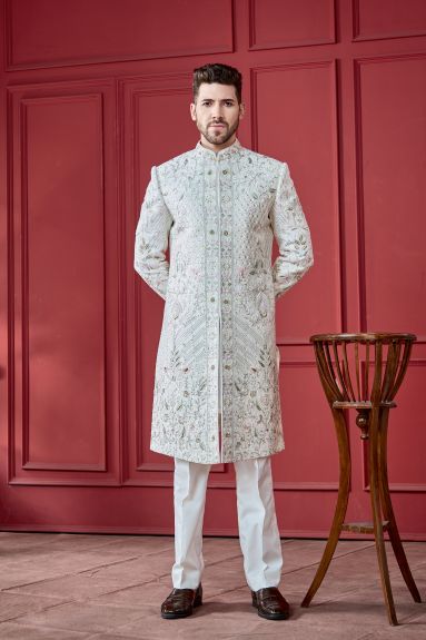 Ivory Bloom Sherwani Set
